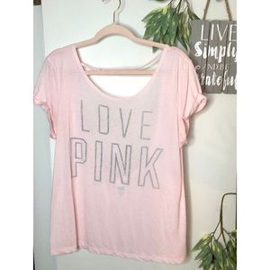 LOVE PINK Victoria’s Secret scoop neck top 💞✨
